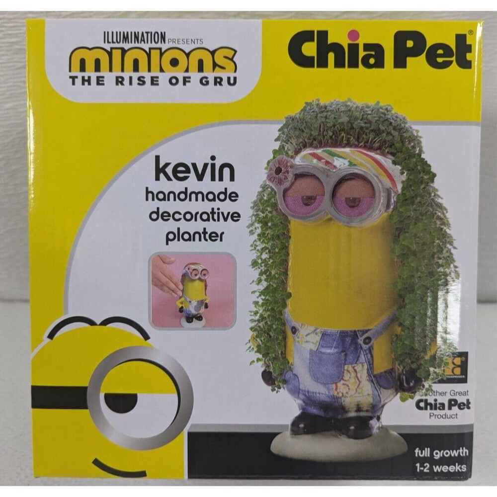 Chia Pet - Handmade Decorative Planter - Minions - Kevin